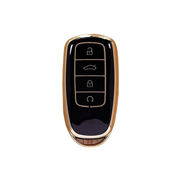 4512-B | Chery Tiggo 8 plus Nano Silikon Kılıfı 4 buton Siyah