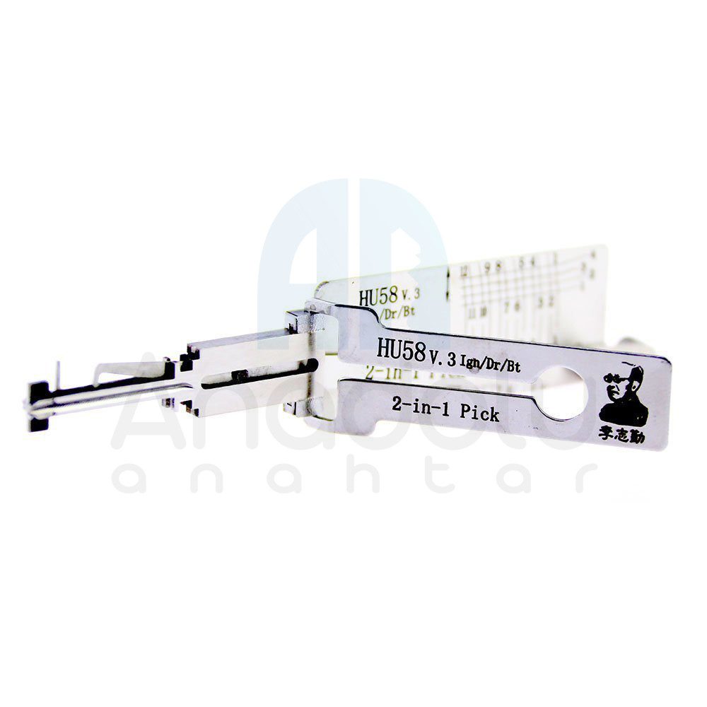 7718 | Lishi HU58 3 in 1 BMW kilit açma Maymuncuk