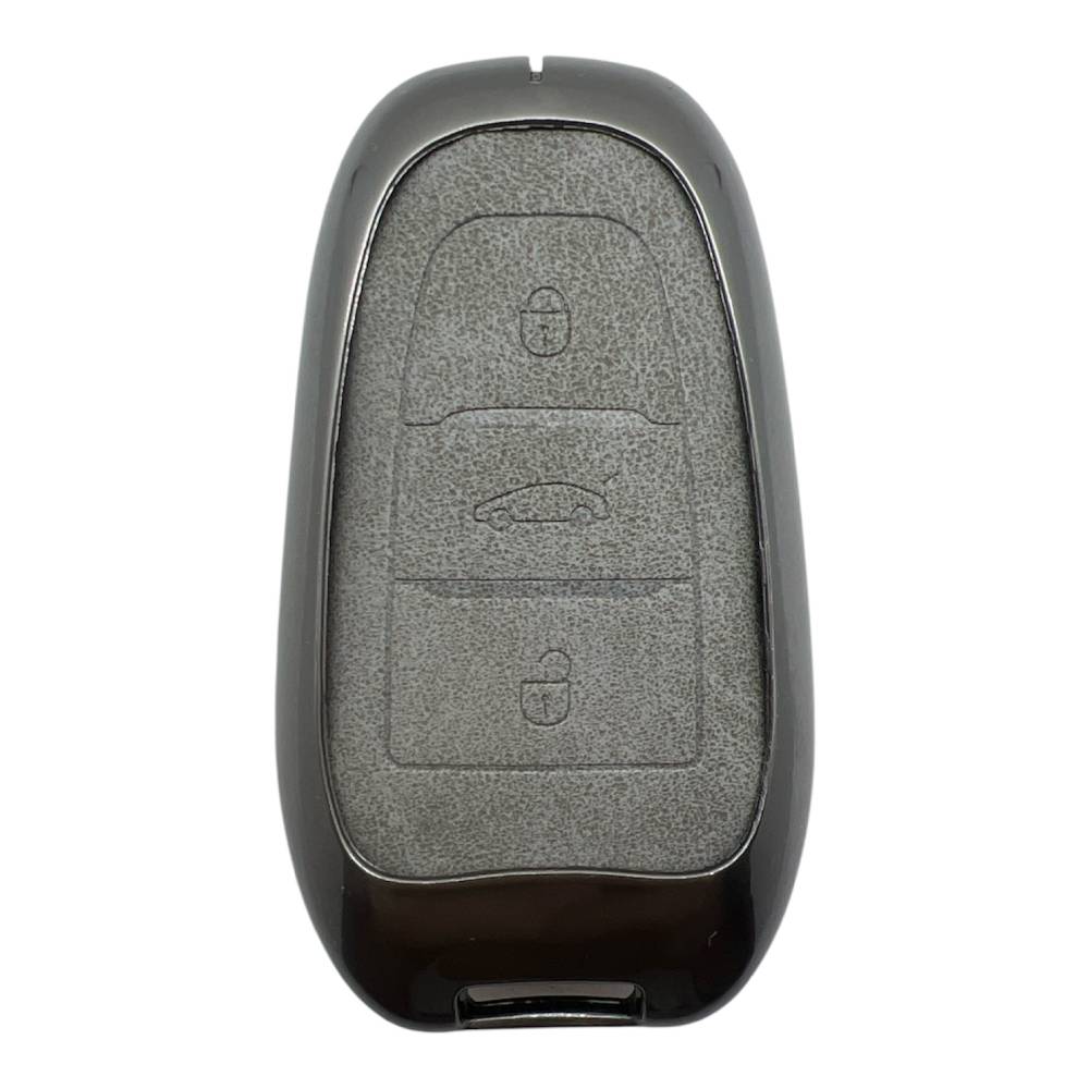 3412Vip G | Peugeot Citroen Smart Metal Kılıfı 3 Buton Gri