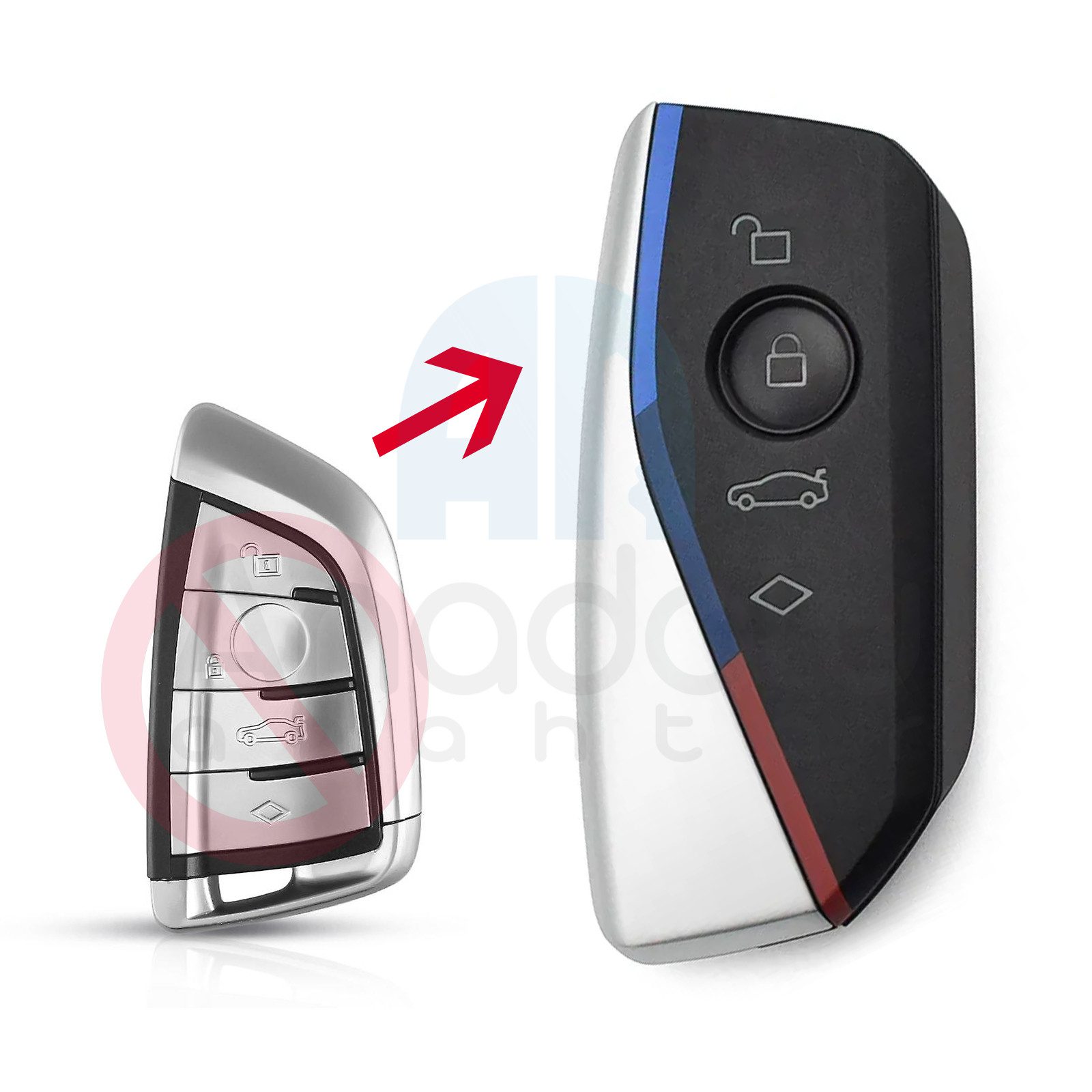 2779 | BMW F-Serisi Tipi için Modifi Smart Kumanda Kabı 4 Buton