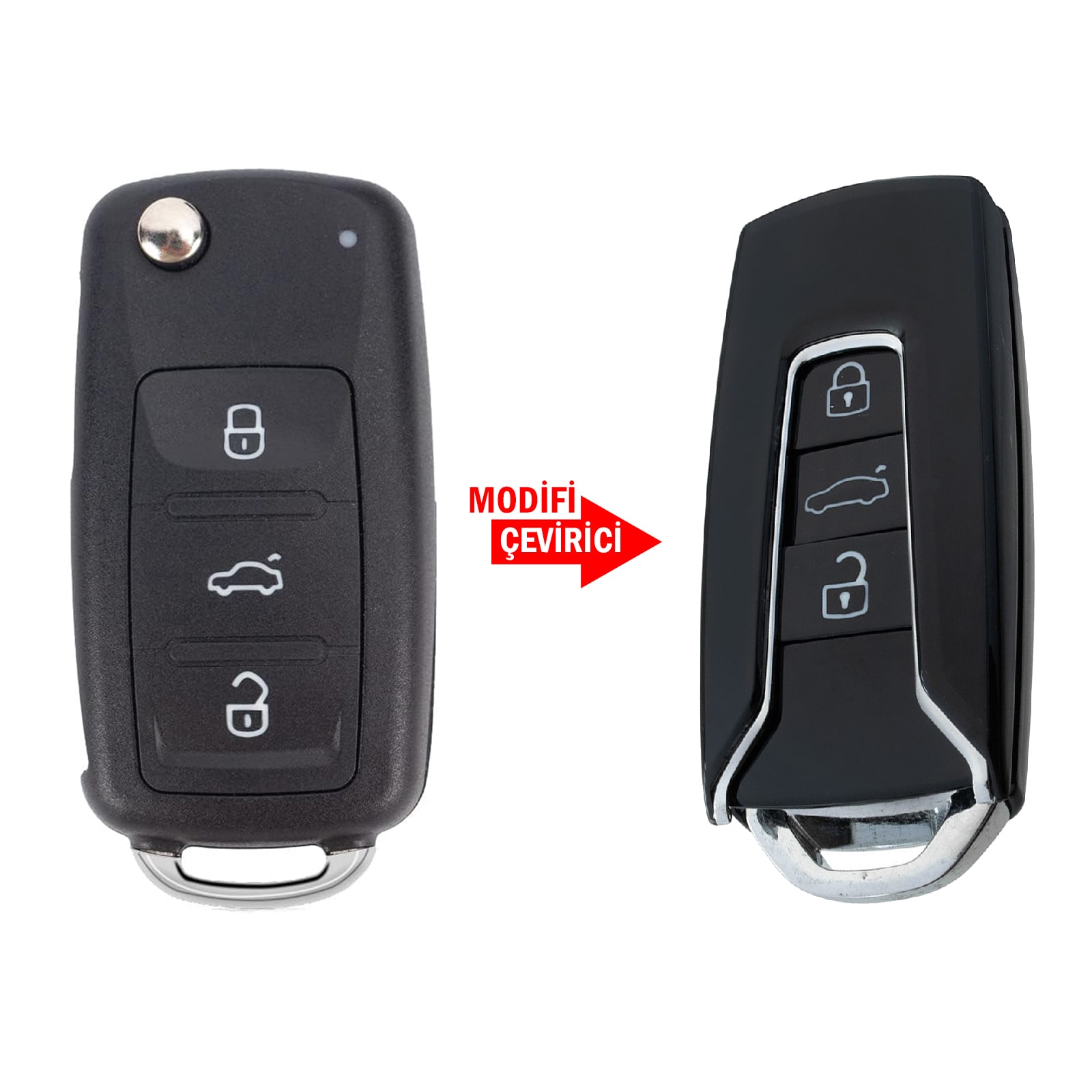 2852 | VW UDS 3 Buton Çevirici Kumanda Kabı