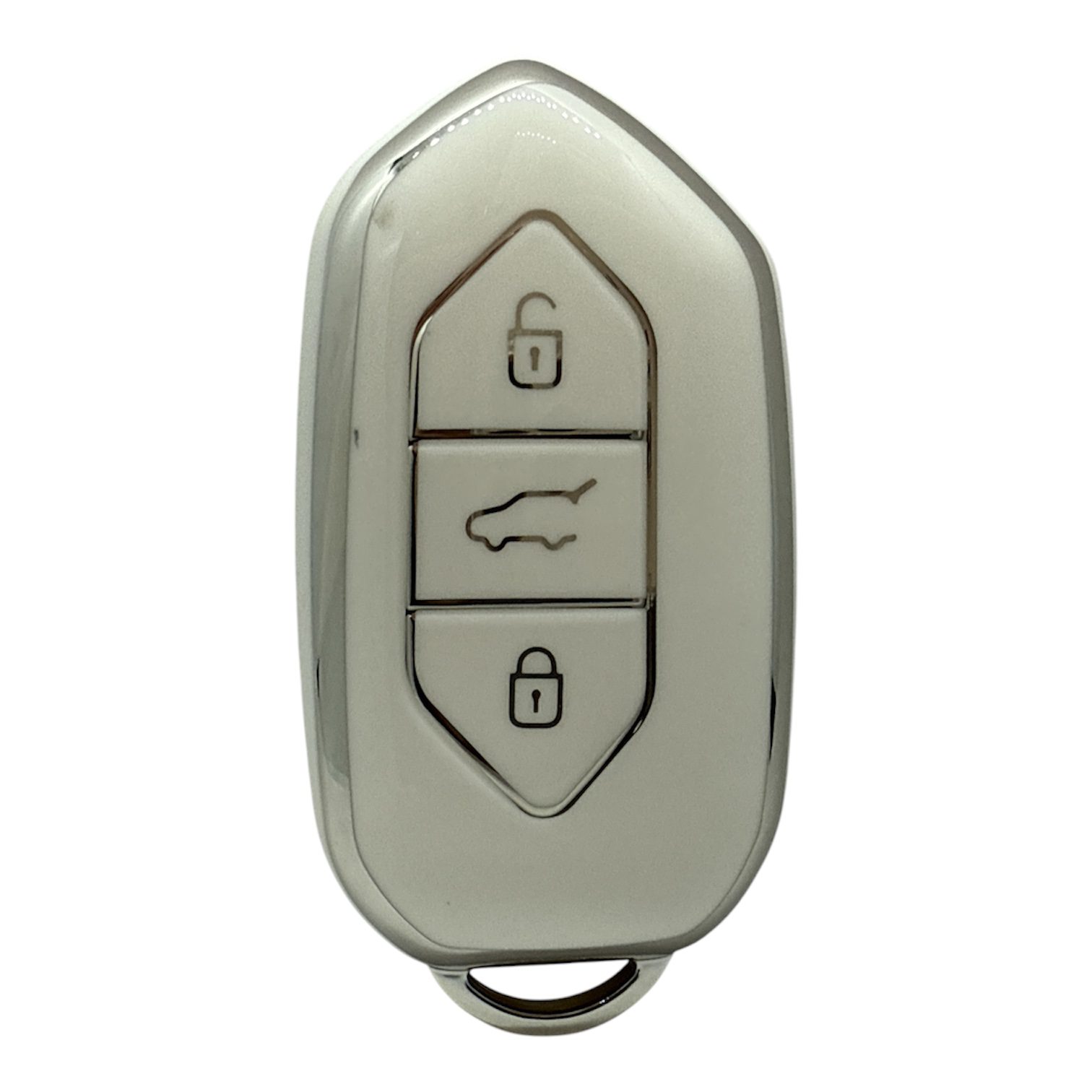 5010-WS | Togg Smart Kumanda Nano Silikon Kılıfı Beyaz-Gümüş