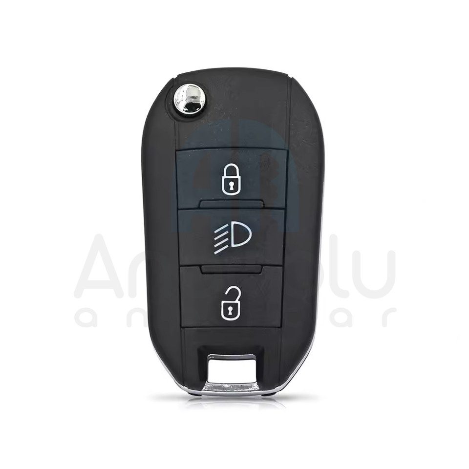 4765 | Citroen 508 301 Sustalı Kumanda 3 Buton 433MHz HITAG 2 ID46 Transponder