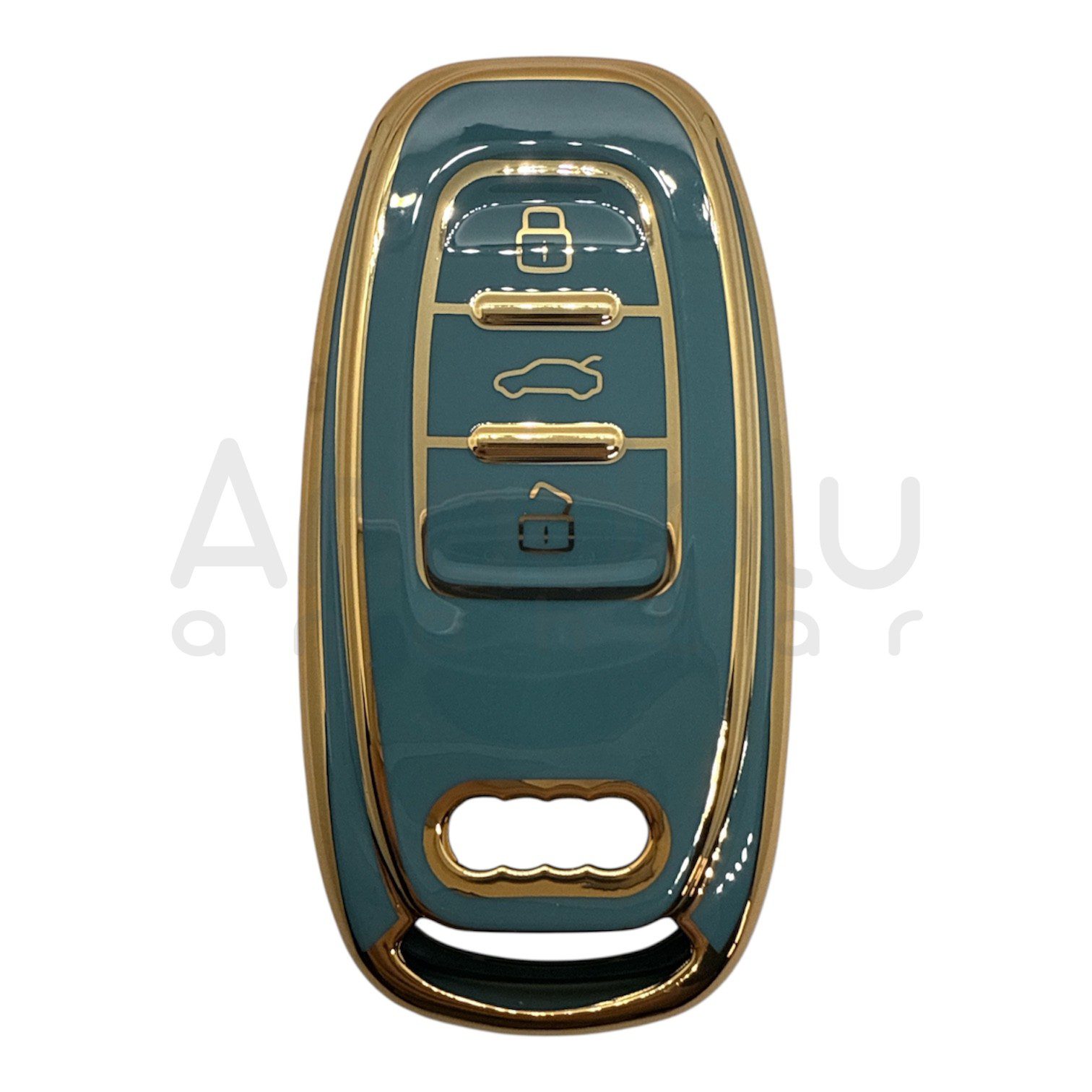 2912-G | Audi Smart Kumanda Nano Silikon Kılıfı 3 Buton Gri