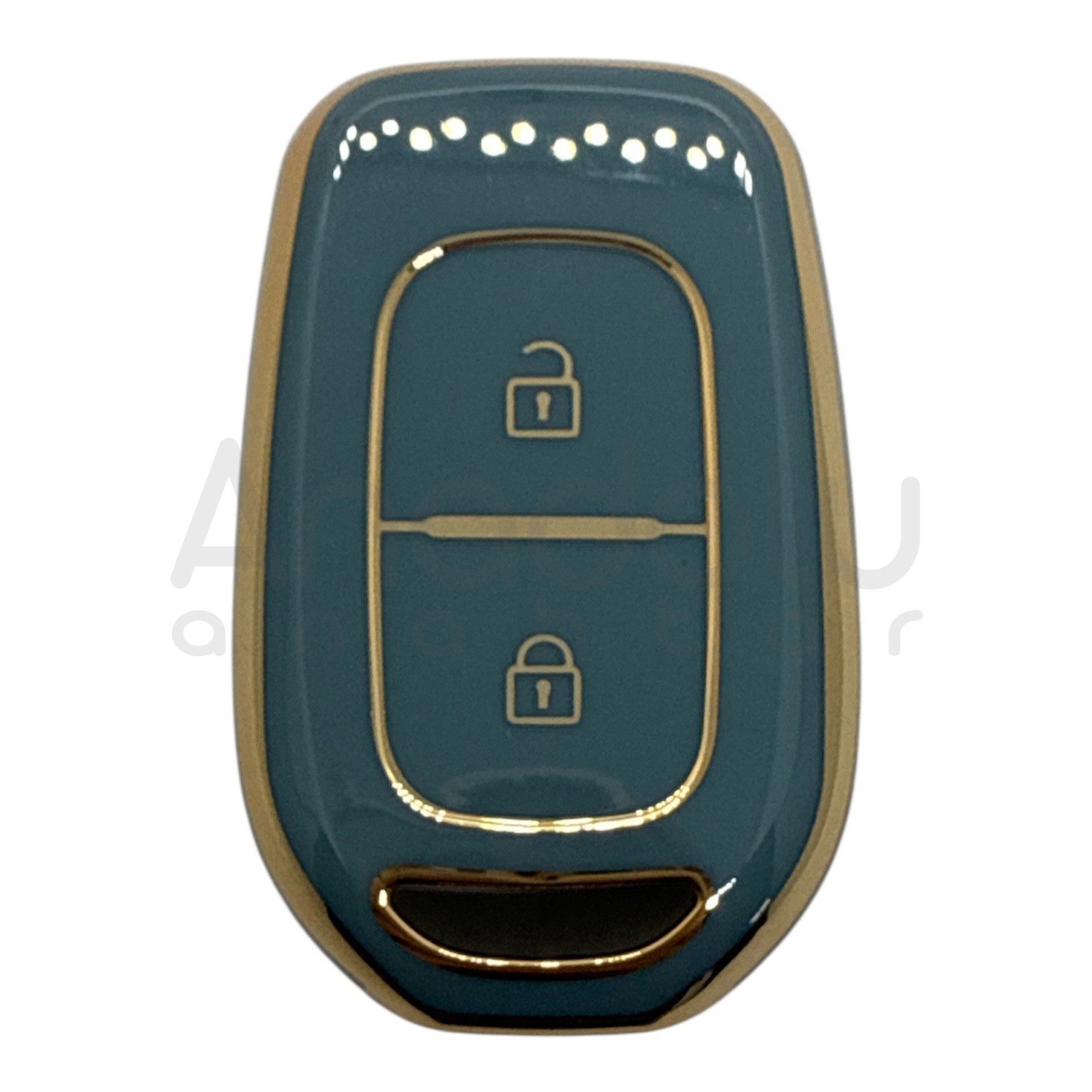 3511-G | Renault Kumanda Nano Silikon Kılıfı 2 Buton Gri
