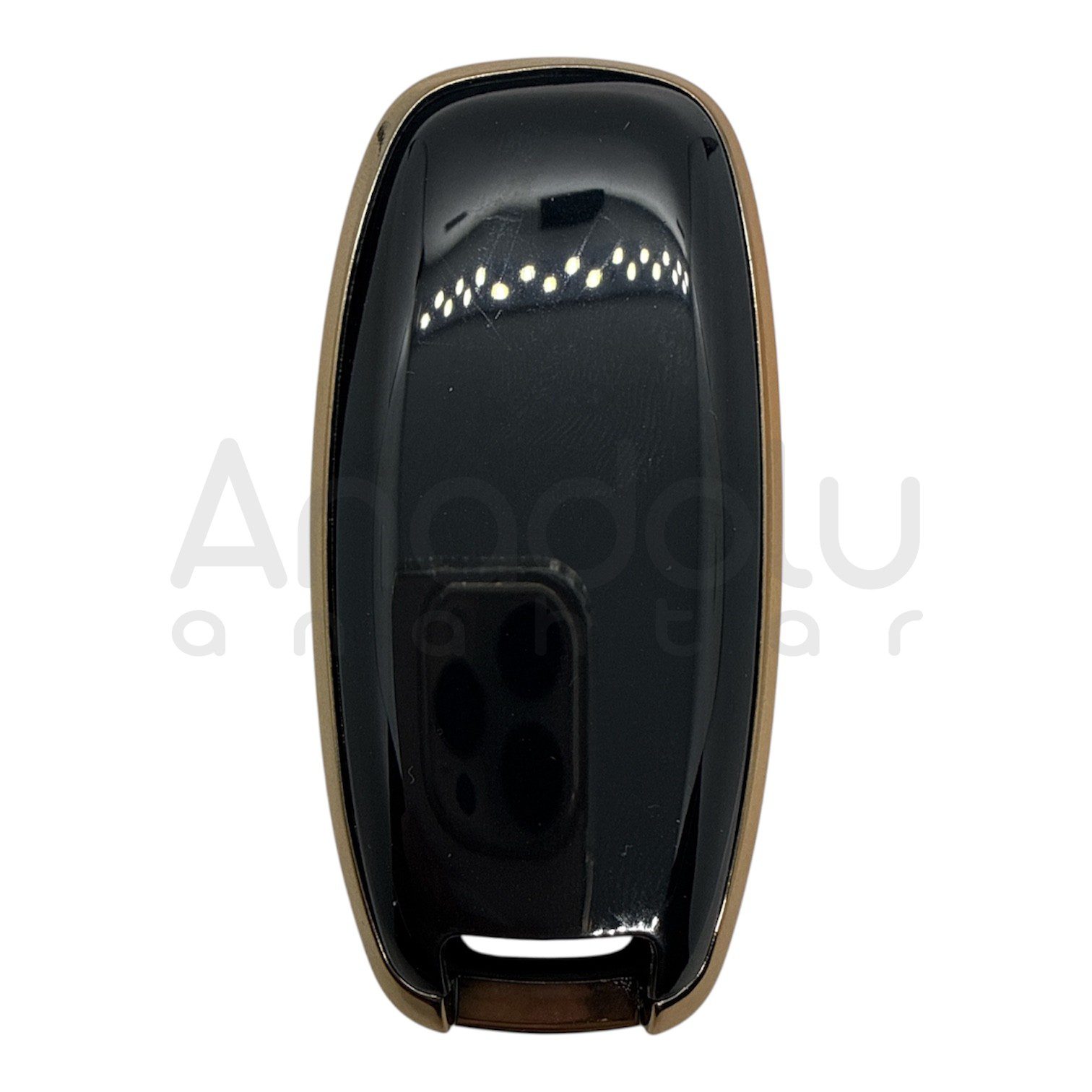 1212-B | Nissan Smart Nano Silikon Kılıfı 3 Buton Siyah
