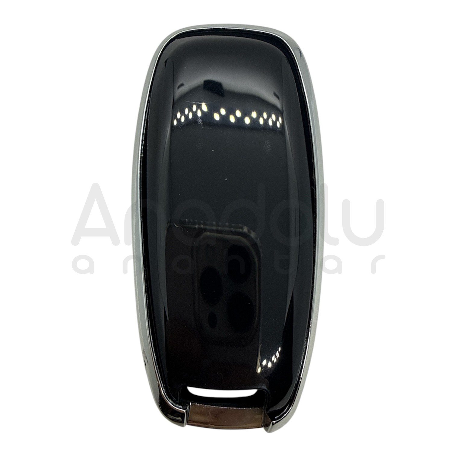 1212-BS | Nissan Smart Nano Silikon Kılıfı 3 Buton Siyah-Gümüş