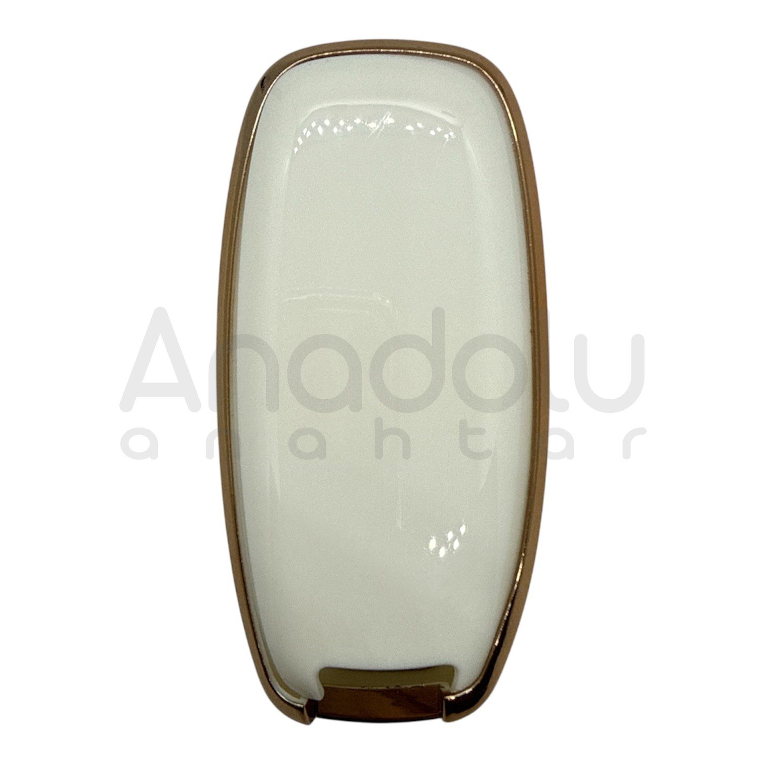1212-W | Nissan Smart Nano Silikon Kılıfı 3 Buton Beyaz