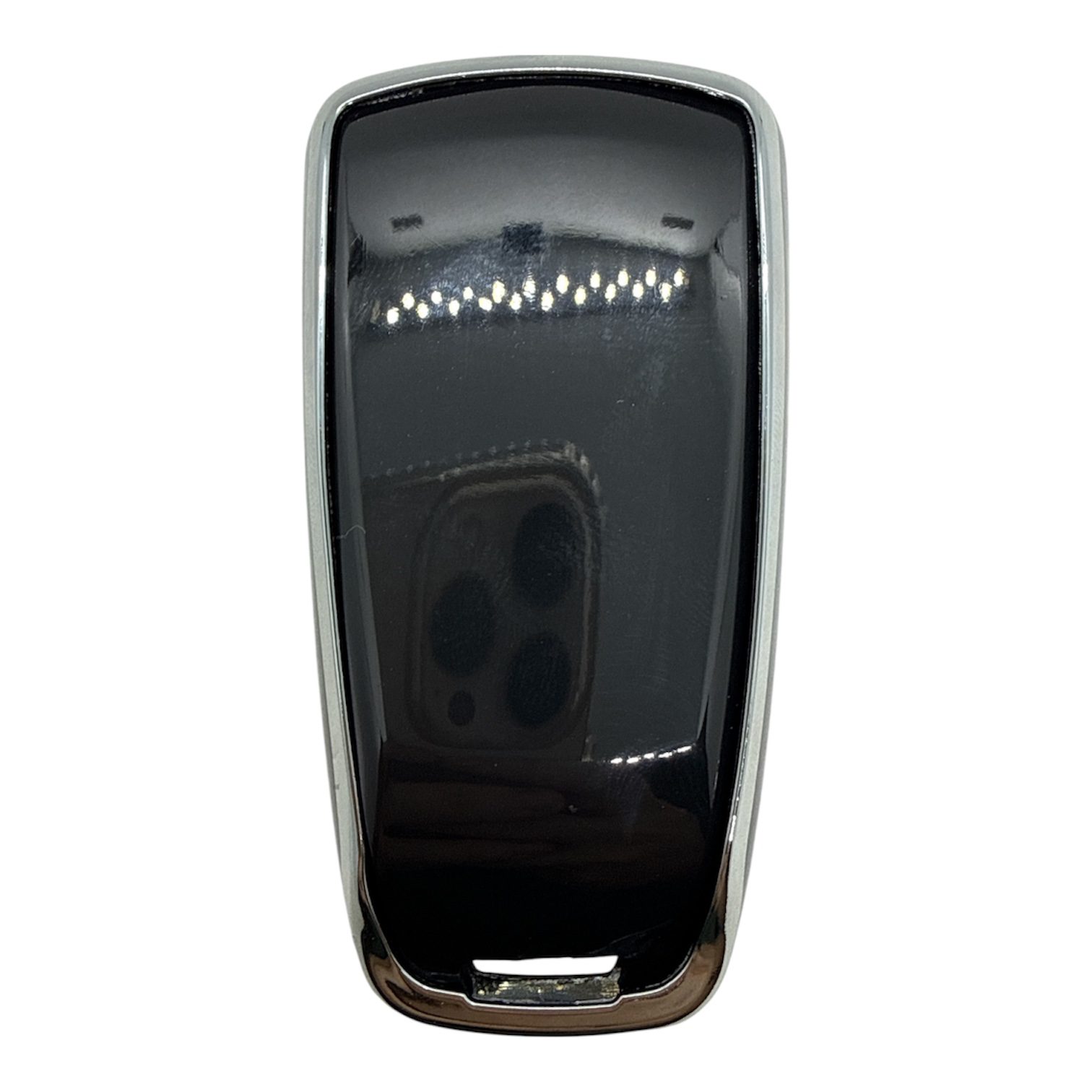 2931-BS | Audi Smart Nano Silikon Kılıfı 3 Buton Siyah-Gümüş