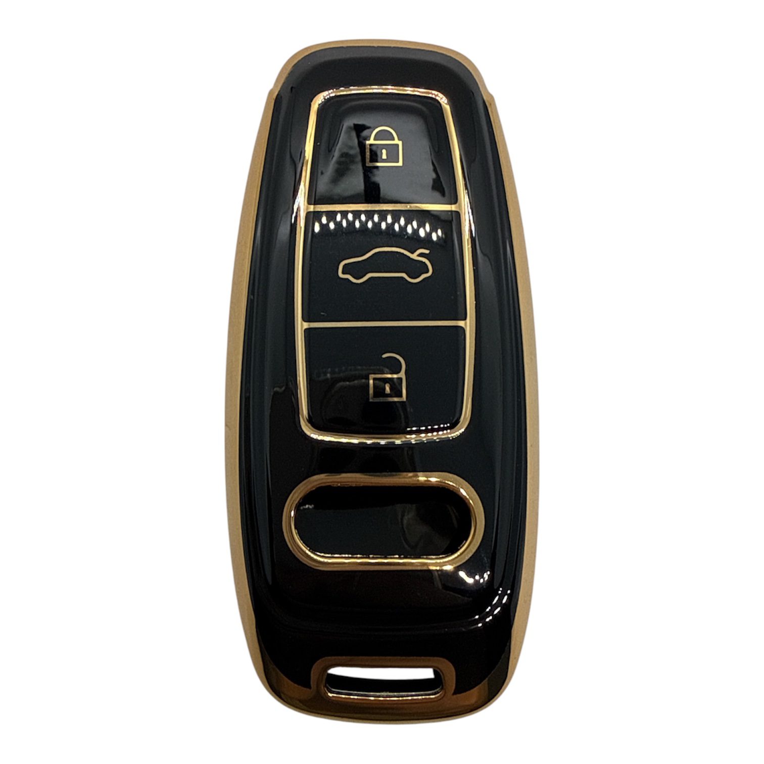 2932-B | Audi Smart Nano Silikon Kılıfı 3 Buton Siyah