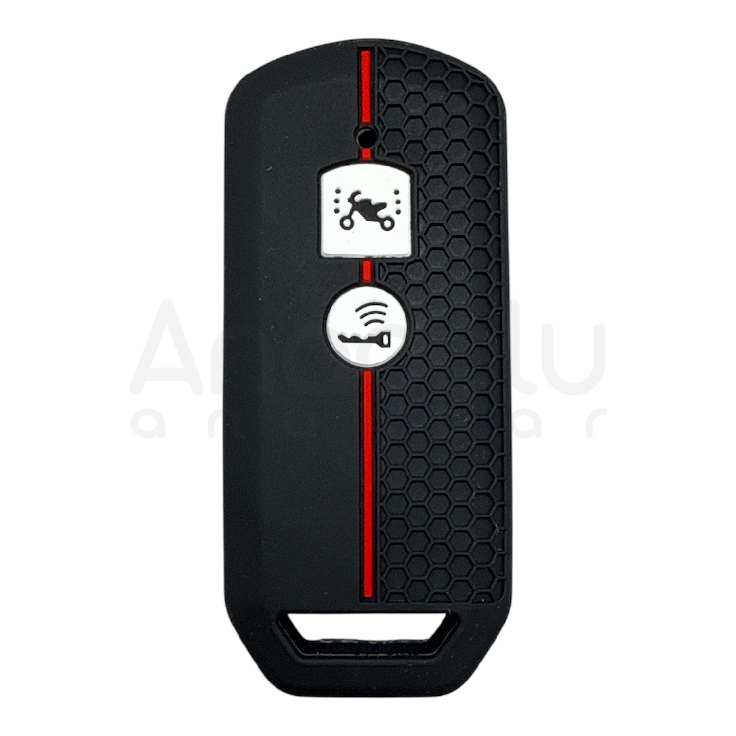 1728-PK | Honda Motosiklet Petek Desenli Kılıf 2 Buton Kırmızı