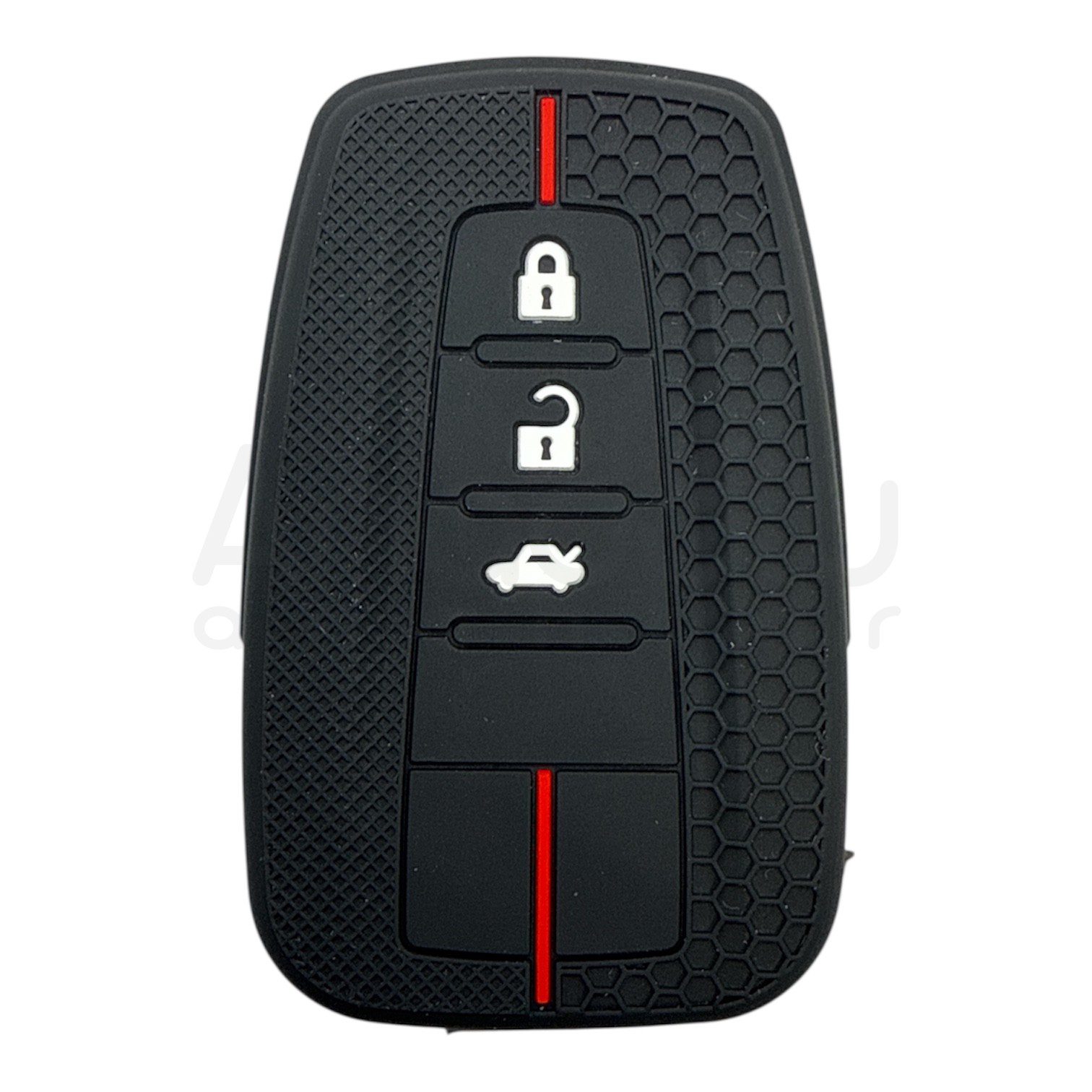 1010-PK | Toyota Petek Desenli Kılıf 3 Buton Kırmızı