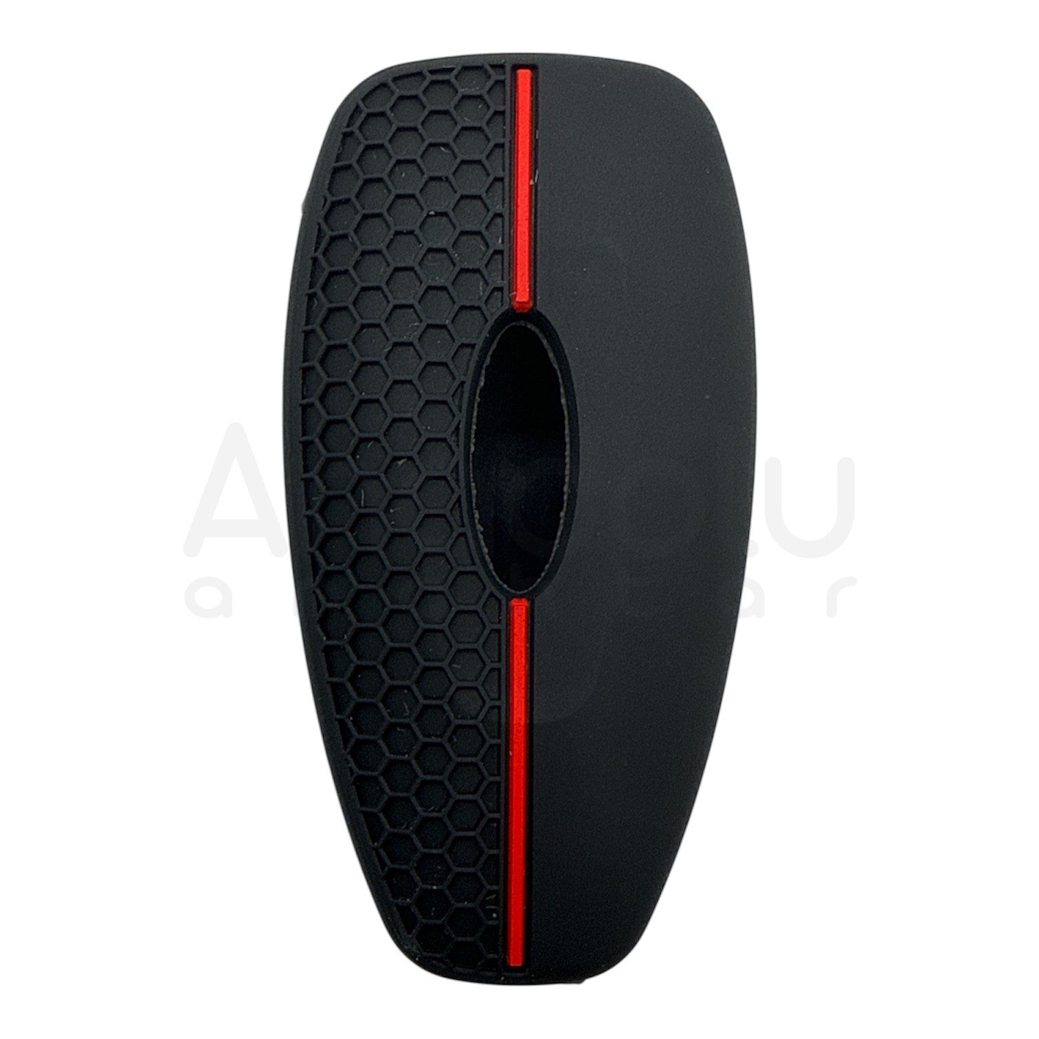 4115-PK | Ford Smart Petek Desenli Kılıf 3 Buton Kırmızı