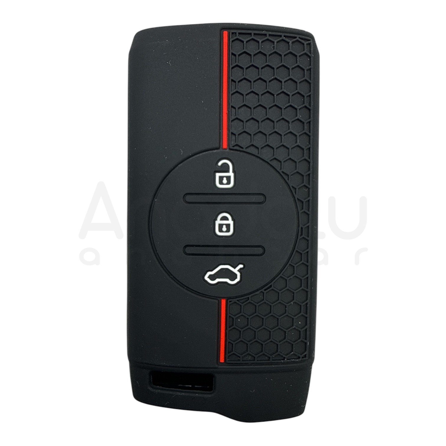 4513-PK | Chery Tiggo 7 Plus Petek Desenli Kılıf 3 Buton Kırmızı