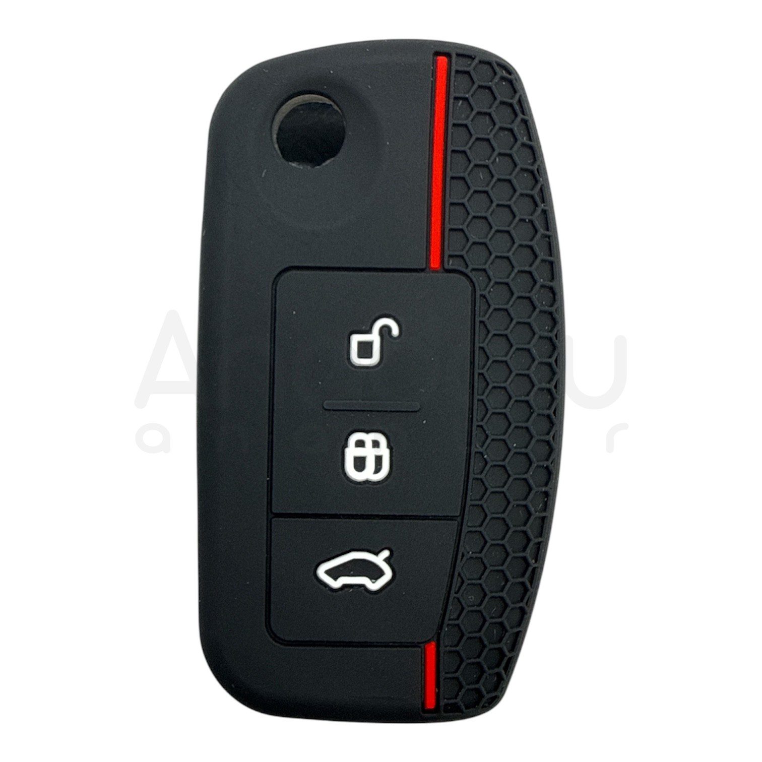 4110-PK | Ford Sustalı Petek Desenli Kılıf 3 Buton Kırmızı