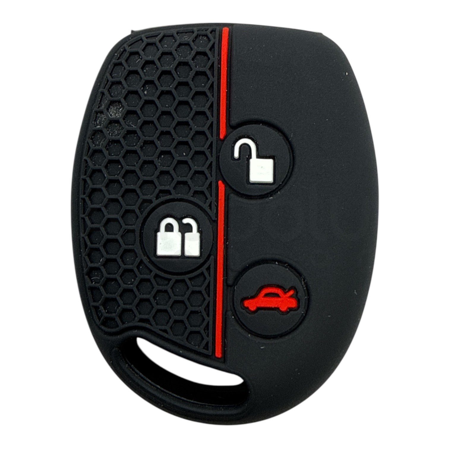 4116-PK | Ford Petek Desenli Kılıf 3 Buton Kırmızı