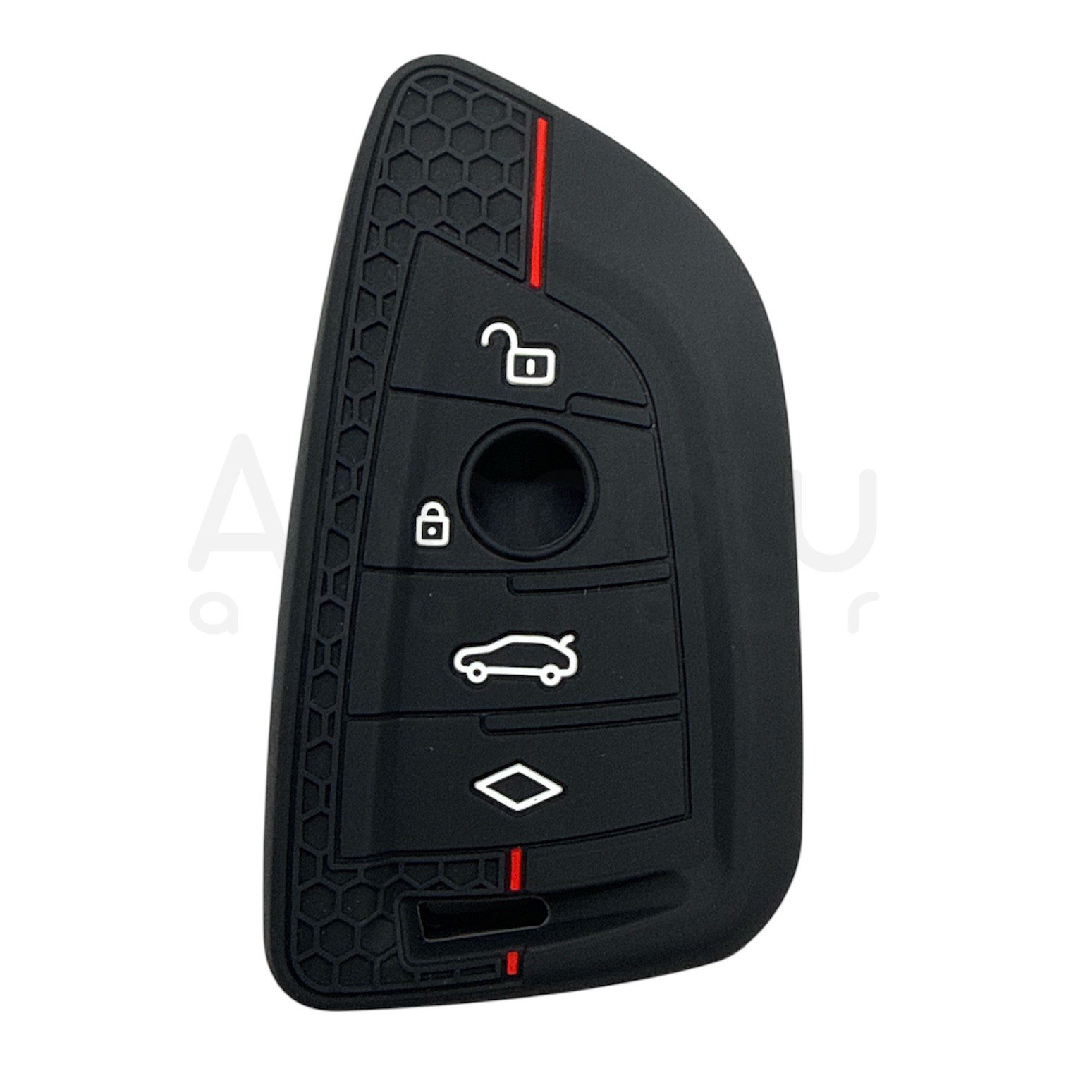 2710-PK | BMW FEM Petek Desenli Kılıf 4 Buton Kırmızı