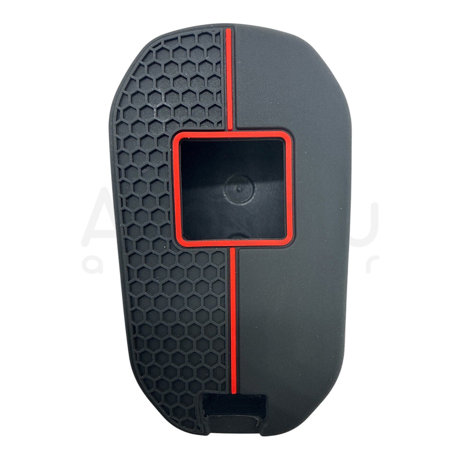 3410-PK | Peugeot - Citroen Sustalı Petek Desenli Kılıf 3 Buton Kırmızı