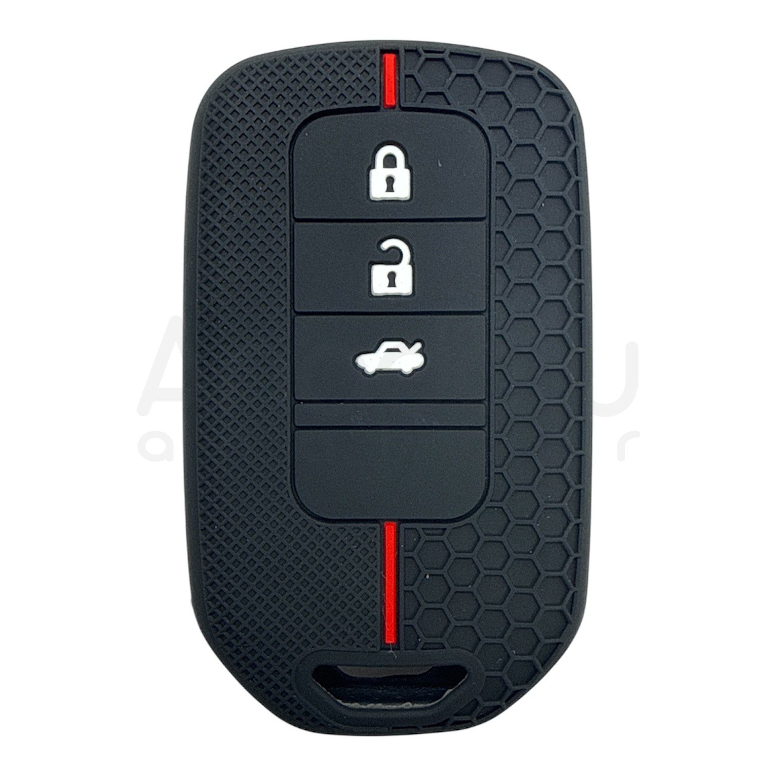 1720-PK | Honda Petek Desenli Kılıf 3 Buton Kırmızı