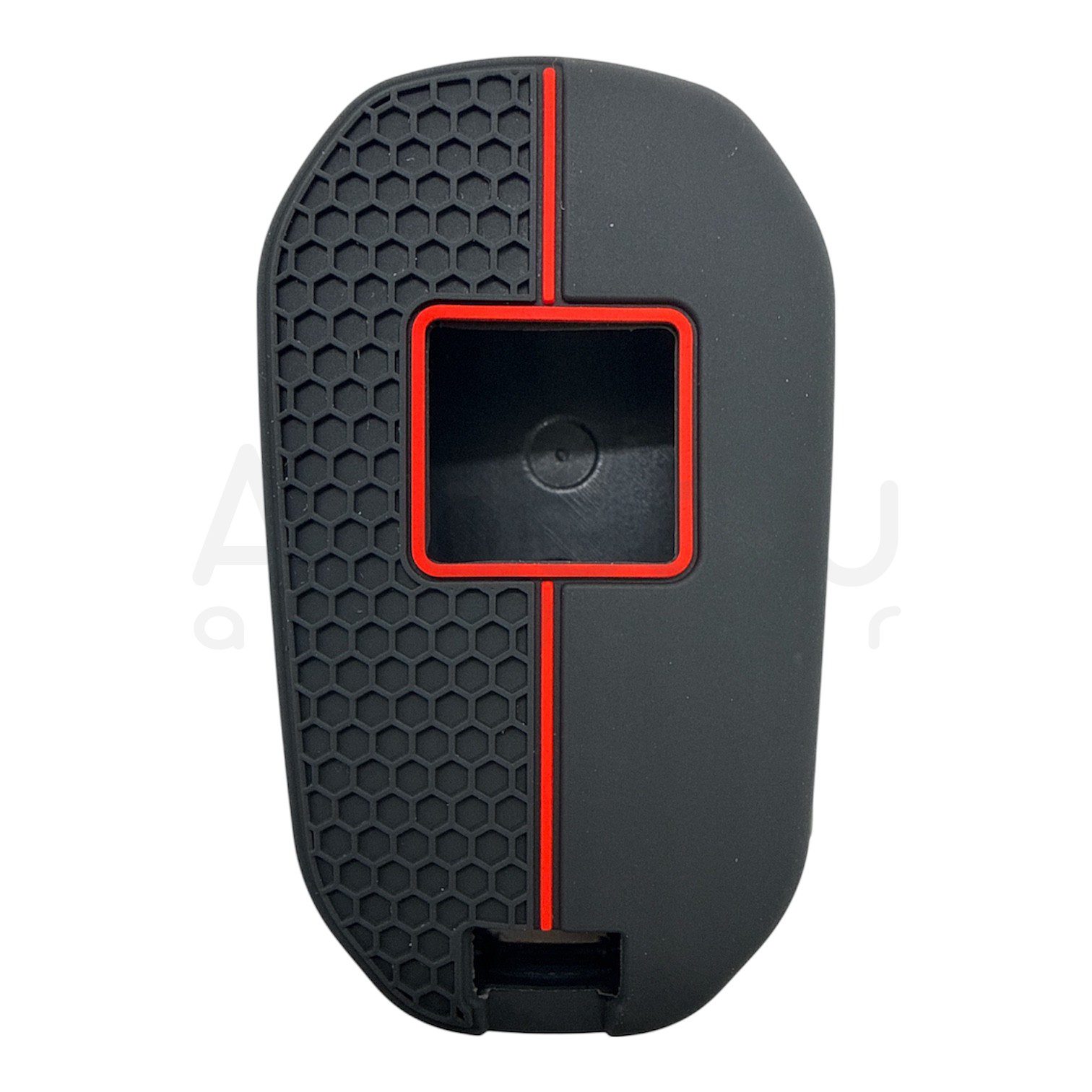3417-PK | Peugeot - Citroen Sustalı Petek Desenli Kılıf 3 Buton Kırmızı FAR