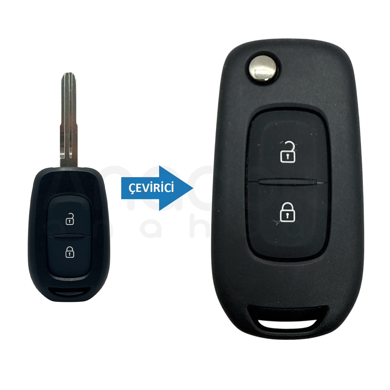 3592 | Dacia Çevirici Kumanda Kabı 2 Buton