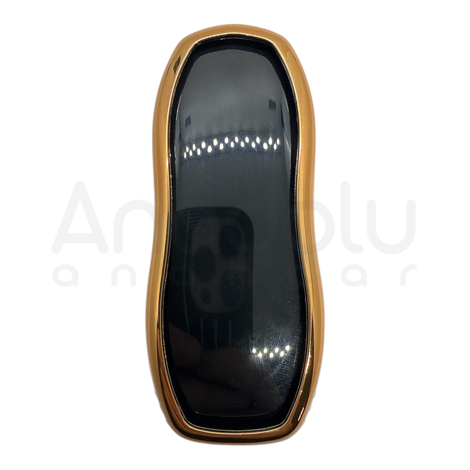 2913-B | Porsche Smart Nano Silikon Kılıfı 3 Buton Siyah