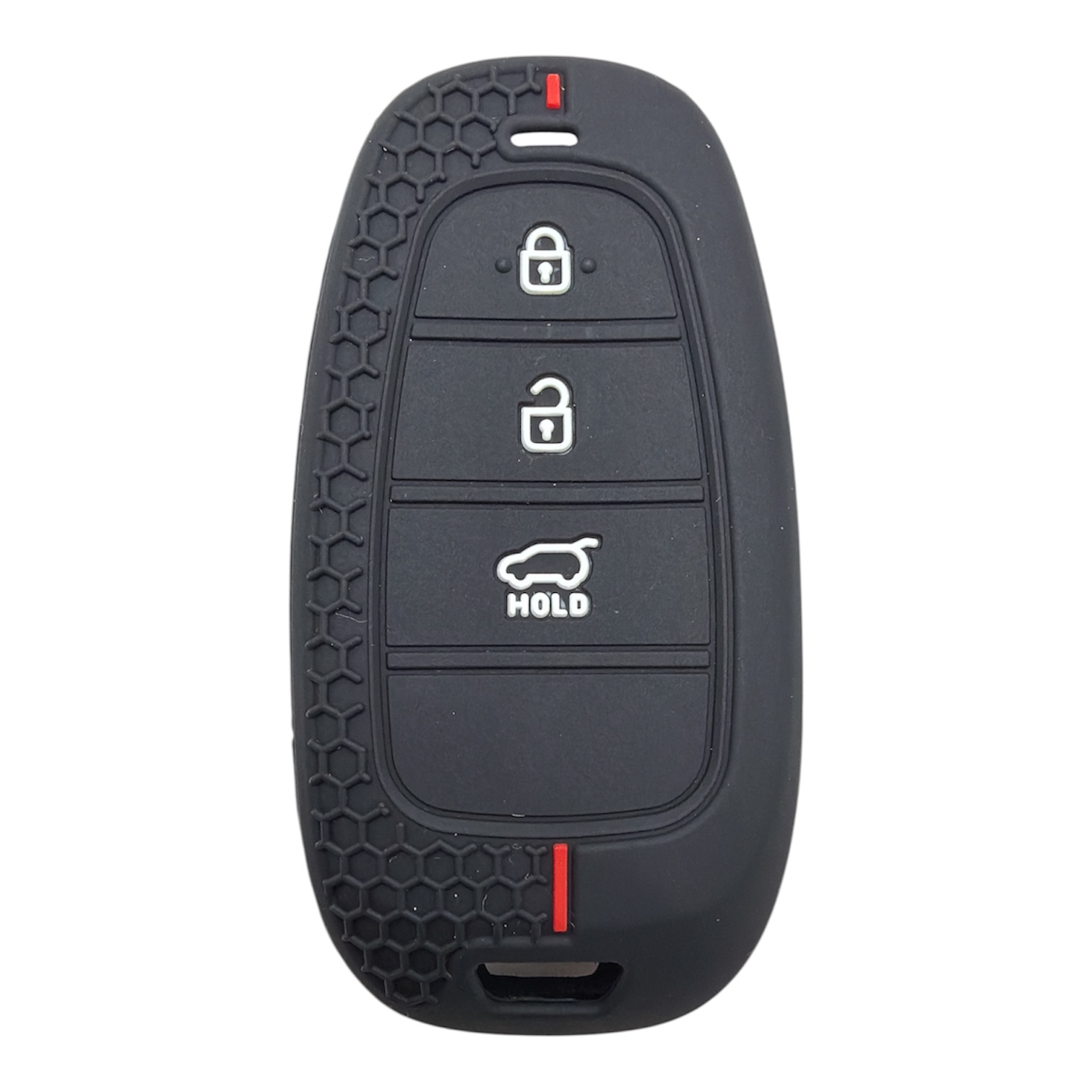 2117-PK | Hyundai Smart Petek Desenli Kılıf 3 Buton Kırmızı