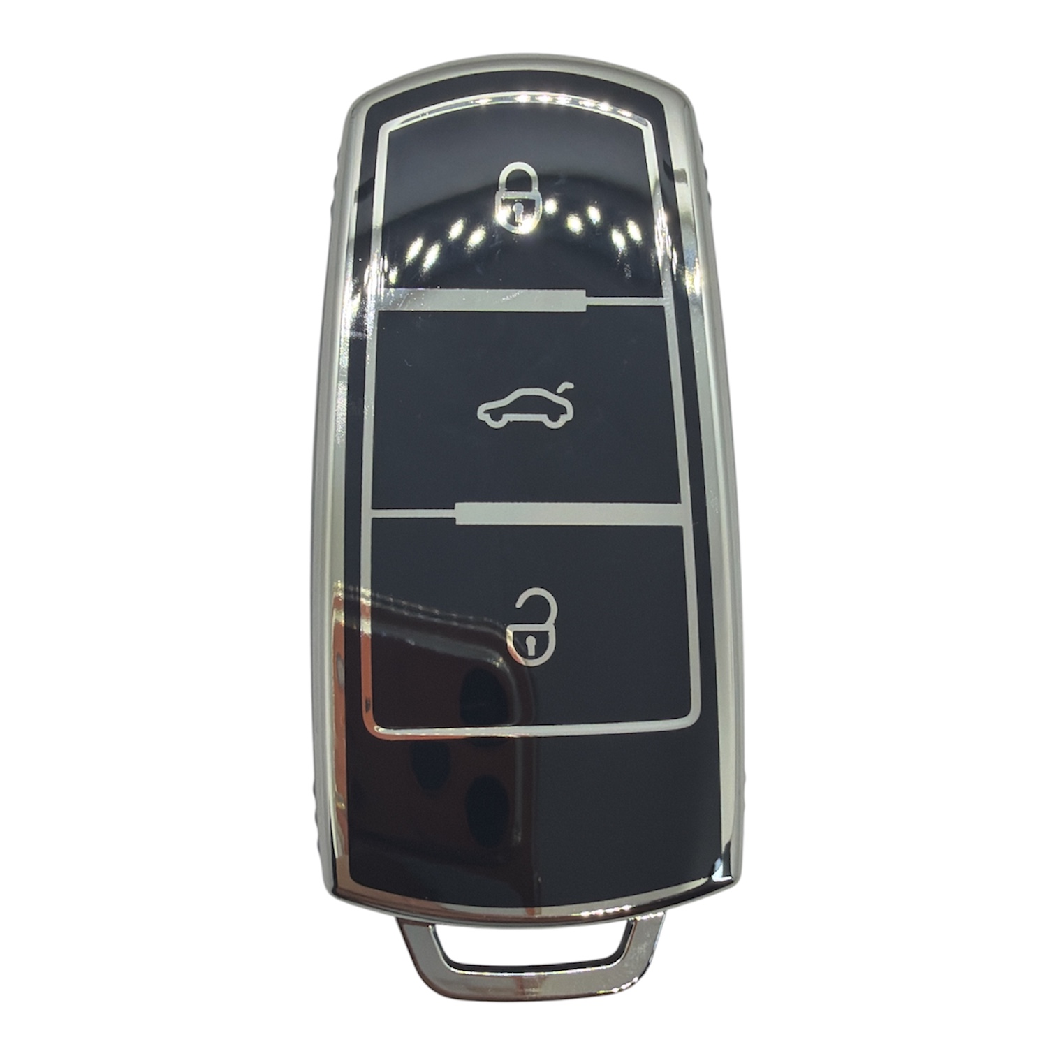 2814-BS | Volkswagen Passat Smart Nano Silikon Kılıfı 3 Buton Siyah Beyaz