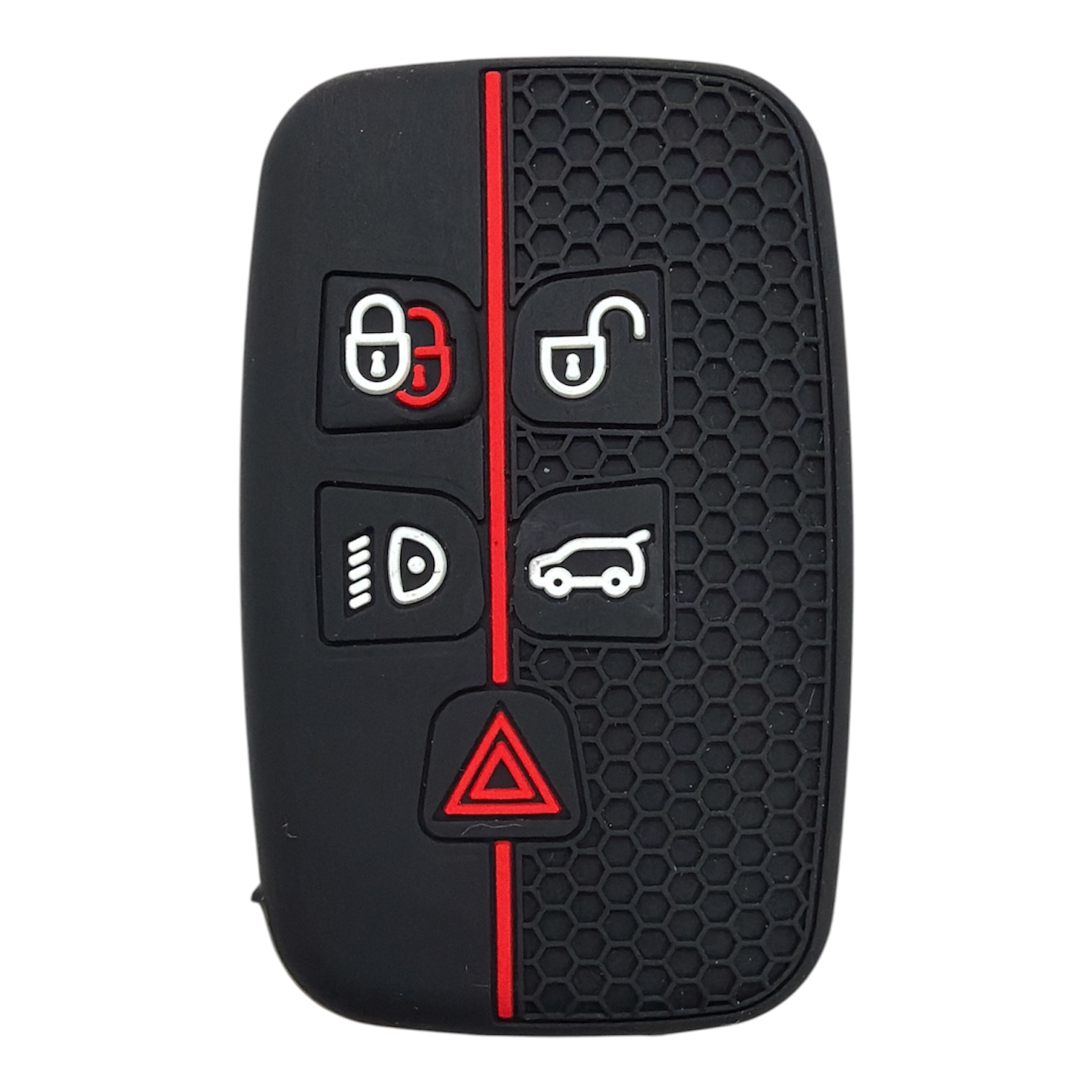 3610-PK | Range Rover Petek Desenli Kılıf 5 Buton Kırmızı