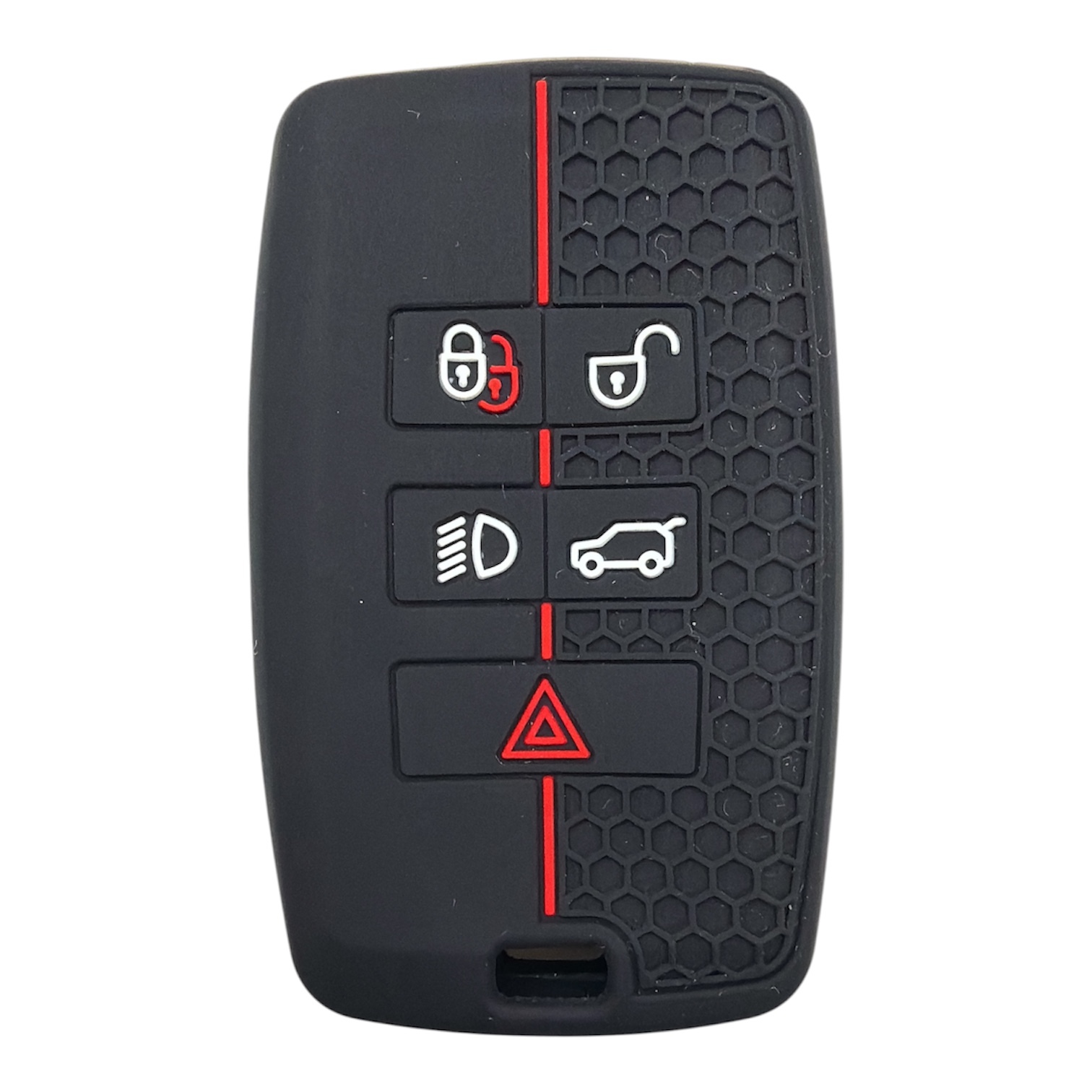 3611-PK | Range Rover Smart Petek Desenli Kılıf 5 Buton Kırmızı