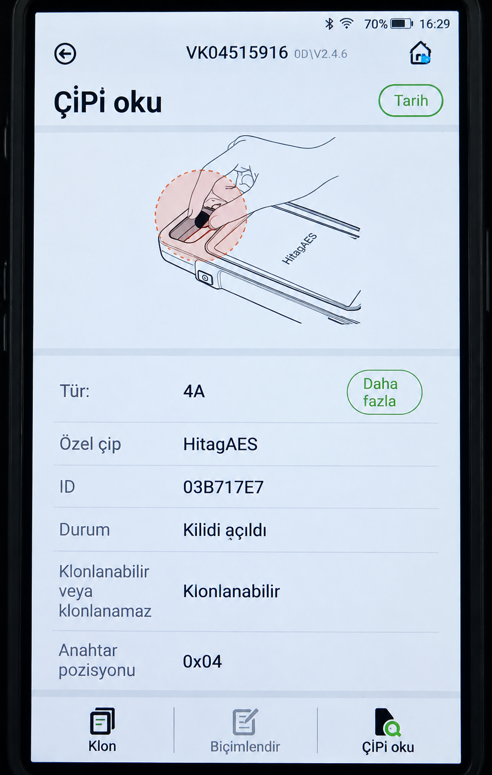 4608 | MG 4A Hitag Aes Tip Kumanda 3 Buton ID47 433MHz