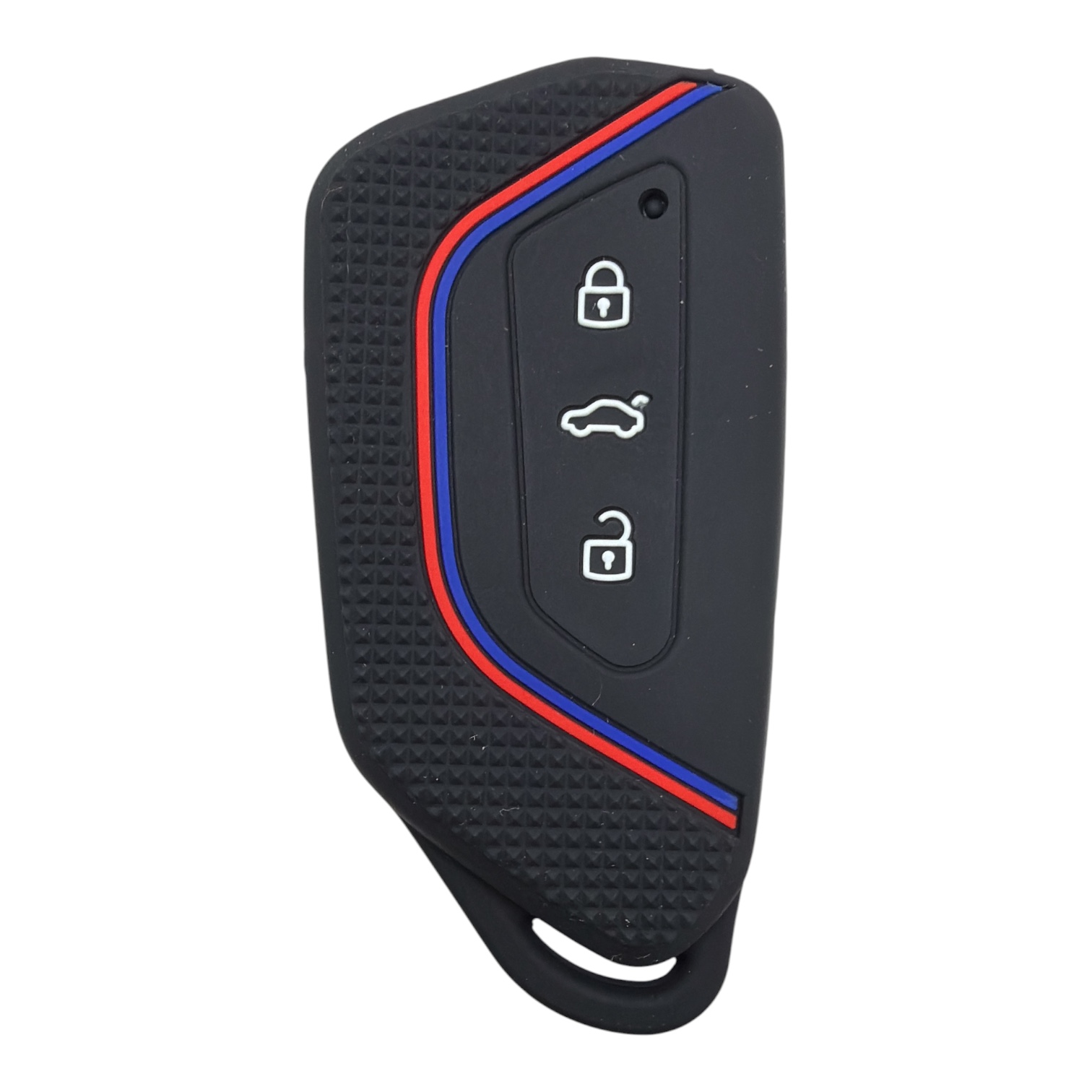 2813-PD | Volkswagen Smart Petek Desenli Kılıf 3 Buton Kırmızı