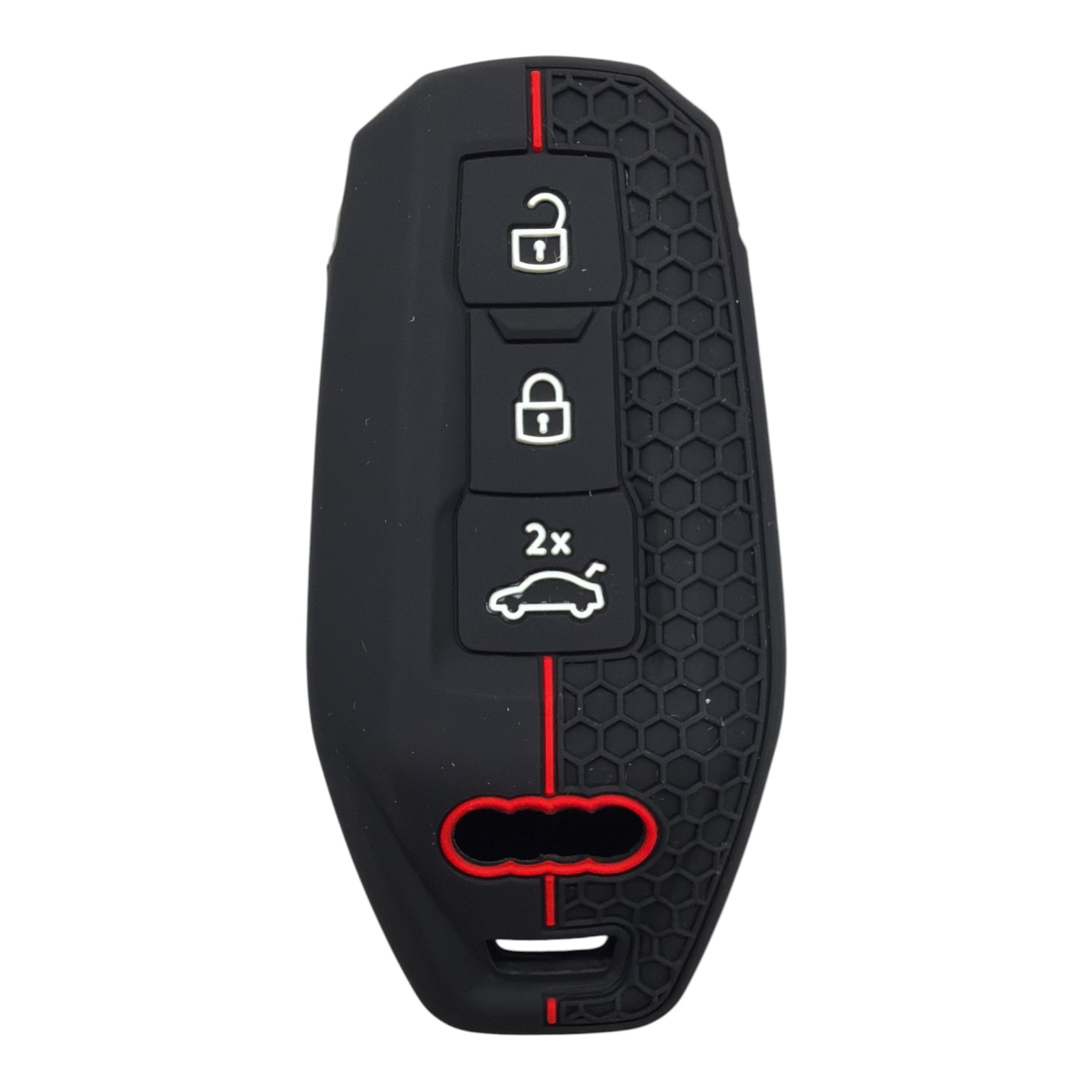 2934-PK | Audi Petek Desenli Kılıf 3 Buton Kırmızı