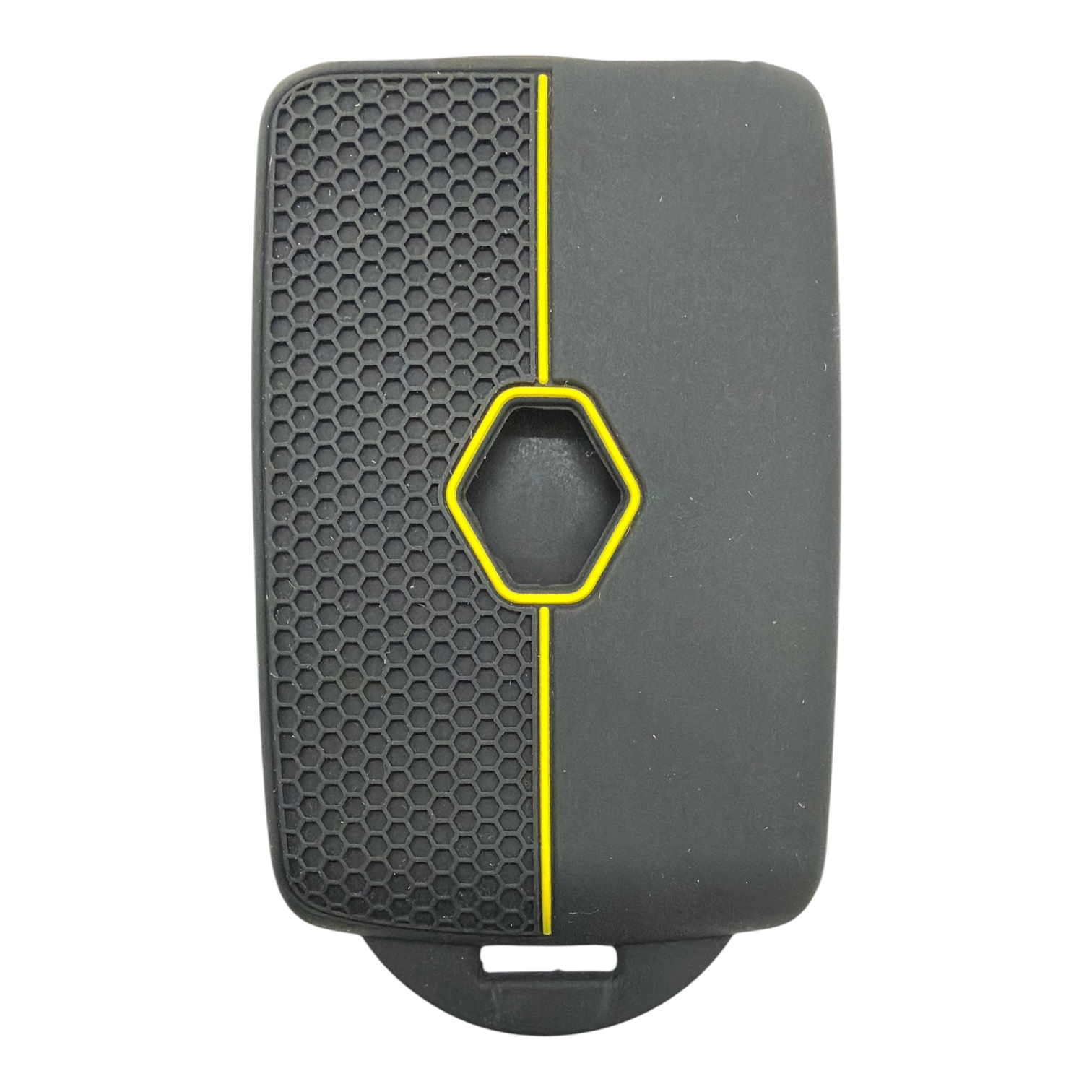 3510-PS | Renault Kart Petek Desenli Kılıf 4 Buton Sarı