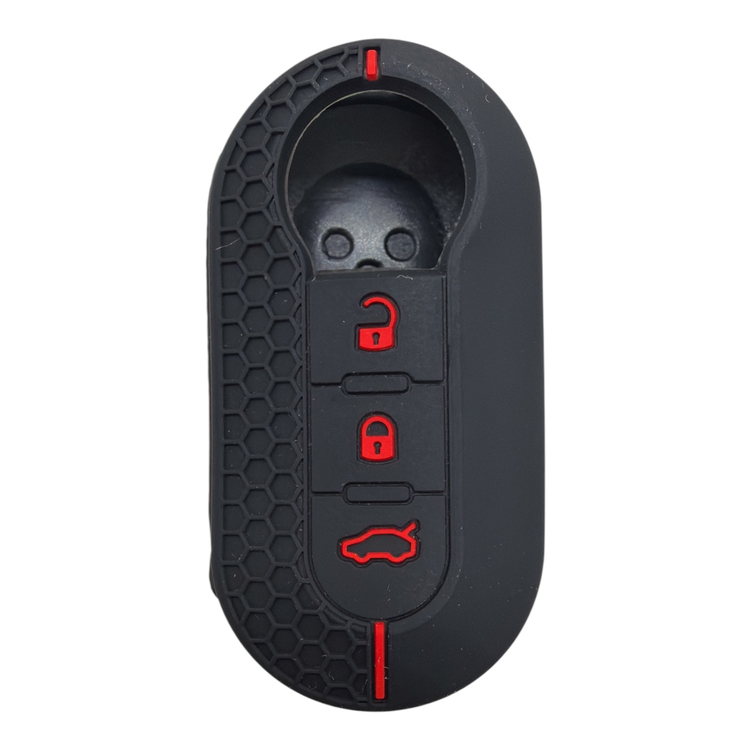 3810-PK-1 | Fiat Sustalı Petek Desenli Kılıf 3 Buton Kırmızı