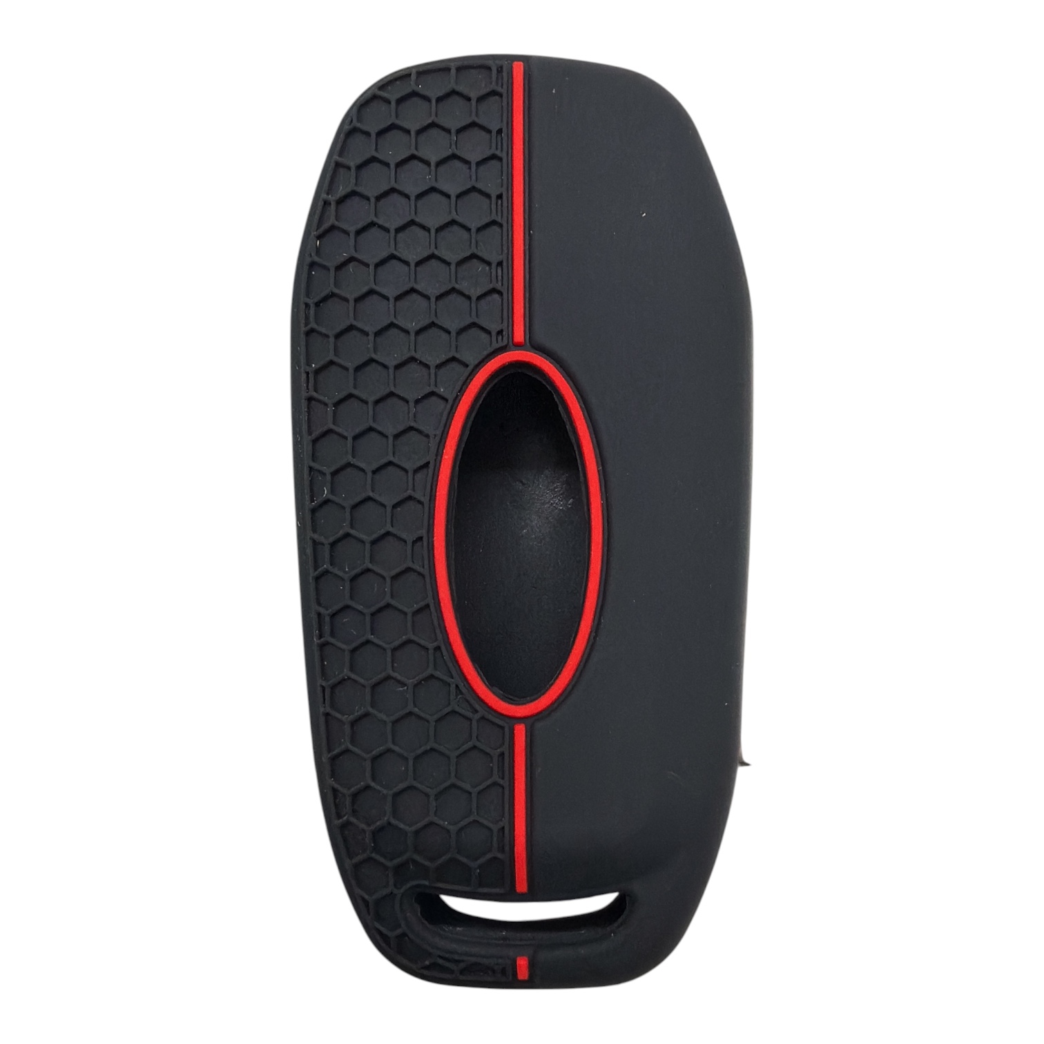 4114-PK | Ford Smart Petek Desenli Kılıf 3 Buton Kırmızı