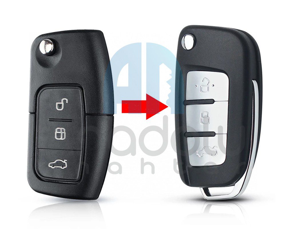 4152 | Ford Focus Sustalı Kumanda Kabi 3 Buton Balık Yeni Donuşum