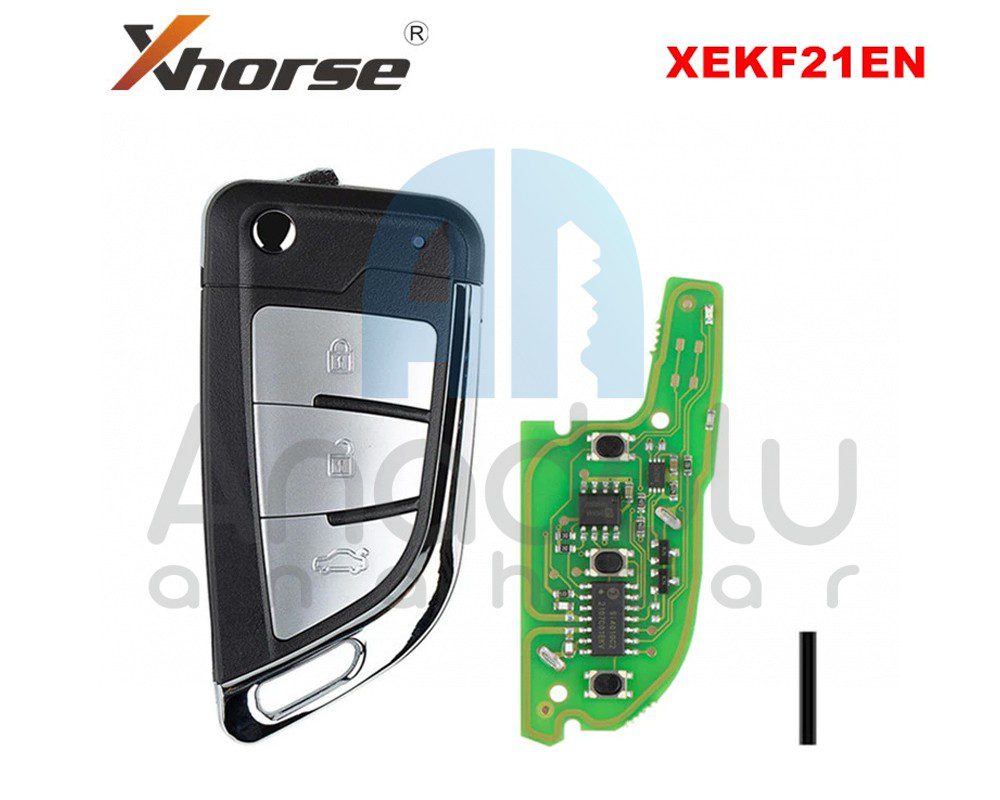 8526 | Xhorse VVDI XEKF21EN Sustalı Kumanda 3 Buton