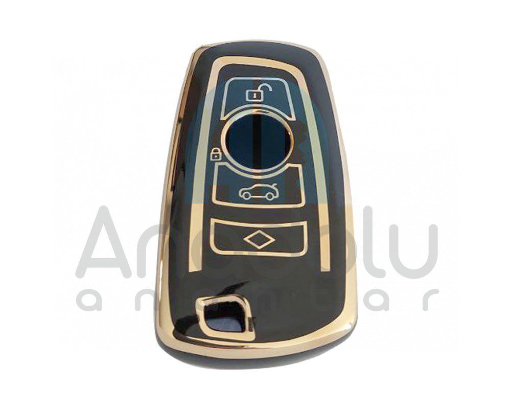 2709-B | BMW Smart Nano Silikon Kılıfı 4 Buton Siyah