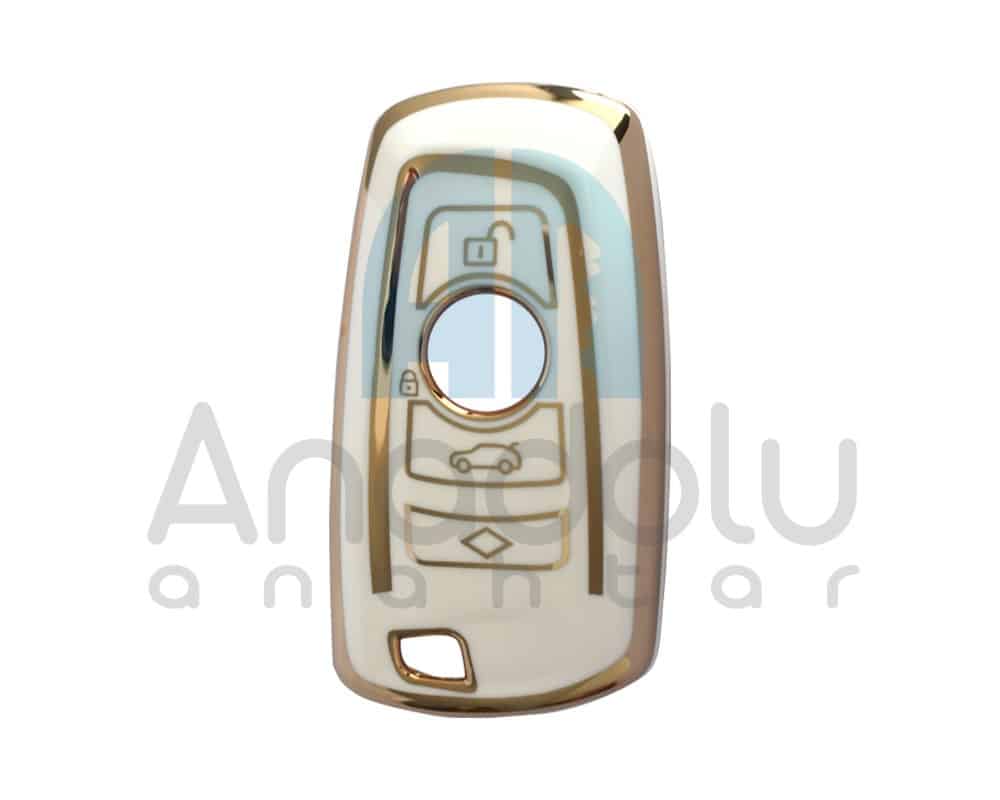 2709-W | BMW Smart Nano Silikon Kılıfı 4 Buton Beyaz