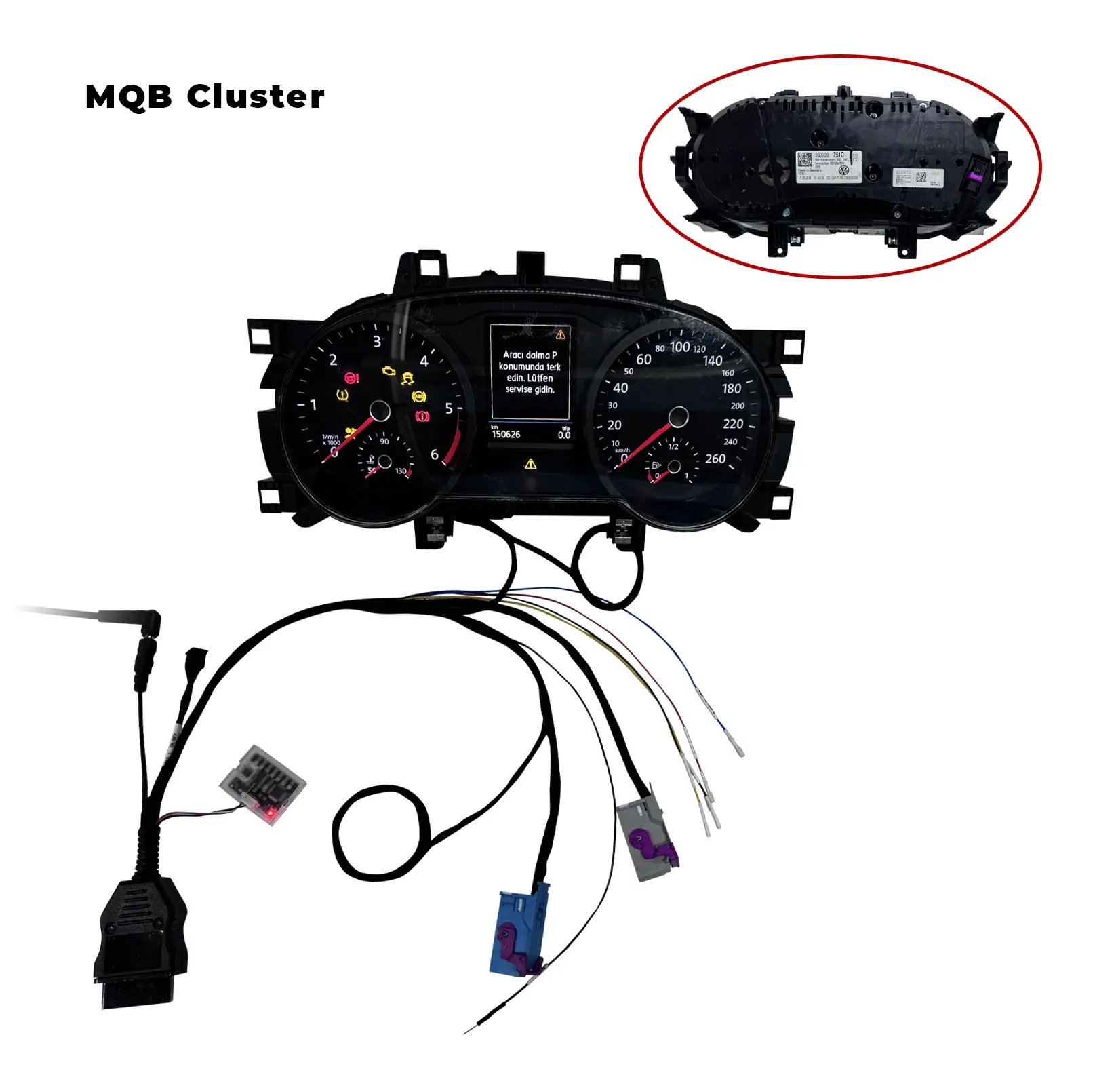 8831 | Volkswagen VAG MQB ve Audi için test platformu kablosu OBD & key coil connector